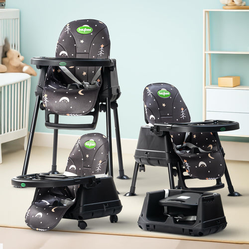 Baybee 4 in 1 Convertible High Chair for Kids Foldable Baby Feeding Chair with Safety Harness Baybee India