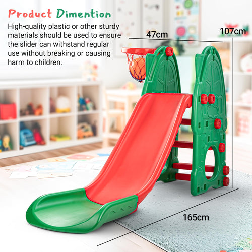 Baybee Garden Swing & Slider for Kids | Plastic Baby Slide Cum Swing Combo with Baby Basket Ball Toy for Home/Indoor/Outdoor Play Toys BAYBEE