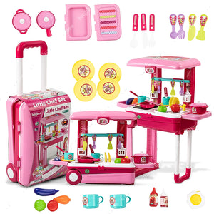 Baybee 2 in 1 Kitchen Set for Kids, Portable Pretend Play Toys