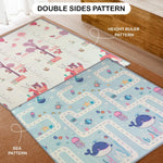 Baybee Sea Theme Baby Double Sided Play Mat Foldable Crawling Mat Size W-180cm X H-200 cm - Assorted Themes BAYBEE
