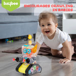BAYBEE Transparent Robot Musical Toys for Kids with 360 Degree Rotation, Flashing LED Lights & Music BAYBEE