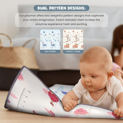 Baybee Crawling Foldable Kids Play Mat for Babies Size 180x150CM - Assorted Themes BAYBEE
