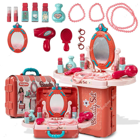 Baybee 3 in 1 Kids Beauty Makeup Kit Set Toys for Girls, Convertible Dressing Table & Suitcase BAYBEE