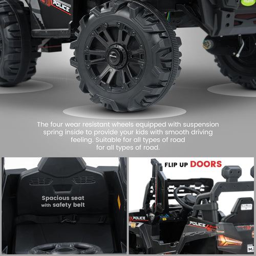 Baybee Police Edition Battery Operated Jeep for Kids, Ride on Baby Car with Music & Light | Kids Jeep Rechargeable Battery Car for 3 to 8 Years Boy Girl BAYBEE