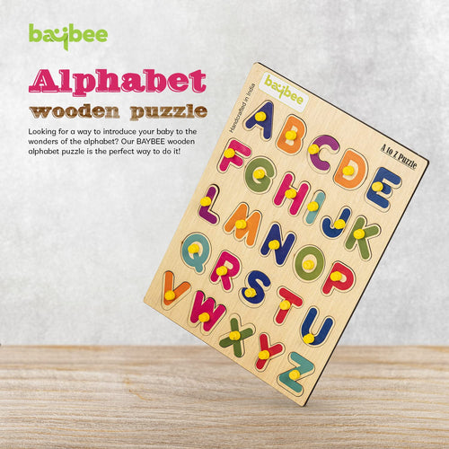 Baybee Wooden English Alphabets Puzzle Games for Kids Toys BAYBEE