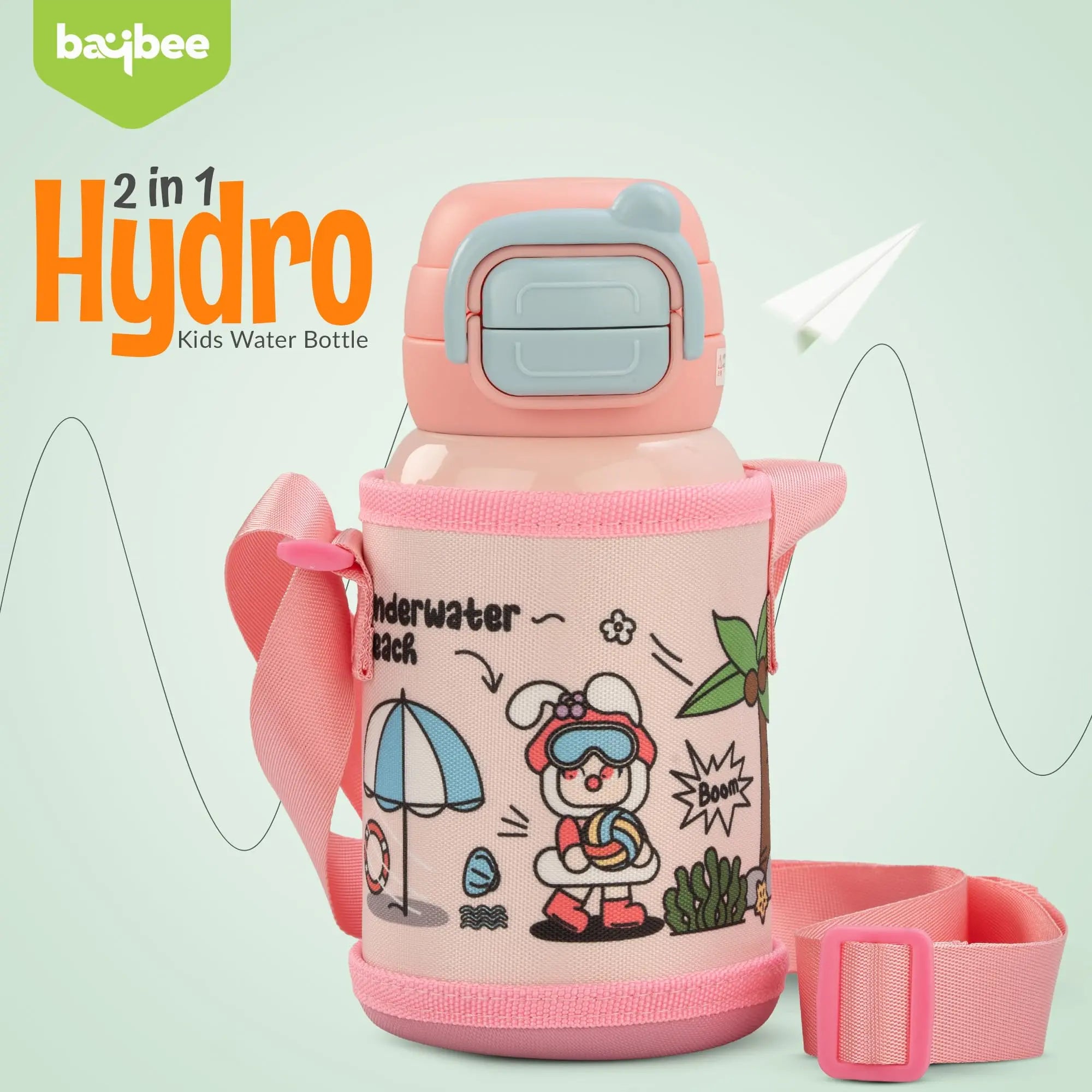 Baybee 2 in 1 Hydro Sipper Bottle for Kids Non-Toxic Water Bottle 500 ml BAYBEE