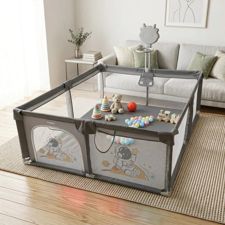 Baybee Kids Playpen for Babies with Basket Ball Hoop ( 200x180CM) Baybee