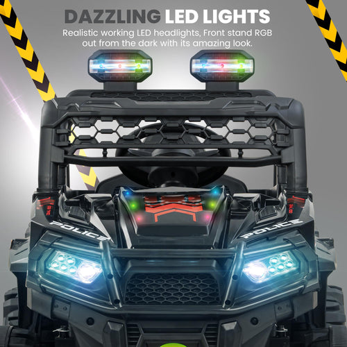 Baybee Police Edition Battery Operated Jeep for Kids, Ride on Baby Car with Music & Light | Kids Jeep Rechargeable Battery Car for 3 to 8 Years Boy Girl BAYBEE