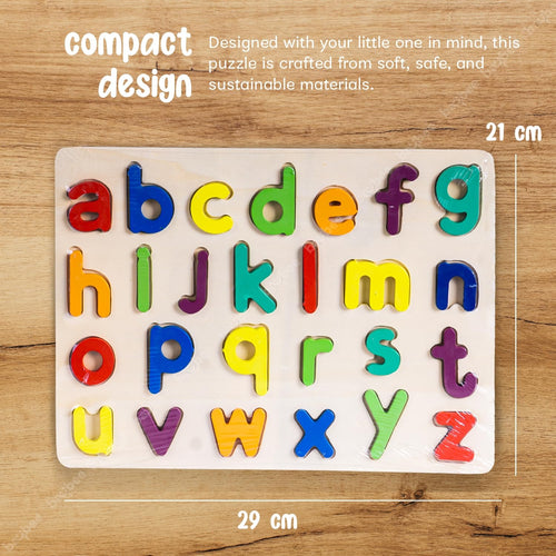 Small Case Alphabetical Wooden Puzzle Game Toys BAYBEE