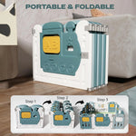 Baybee Train Kids Playpen for Babies Foldable Baby Play Area Indoor Setup with Safety Lock (16 Panels) BAYBEE