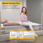 BAYBEE Baby Bed Rail Guard for Baby Toddlers Safety, Portable Kids Bed Rail Safeguard Fence with 28 Adjustable Height - 180 x 80 cm