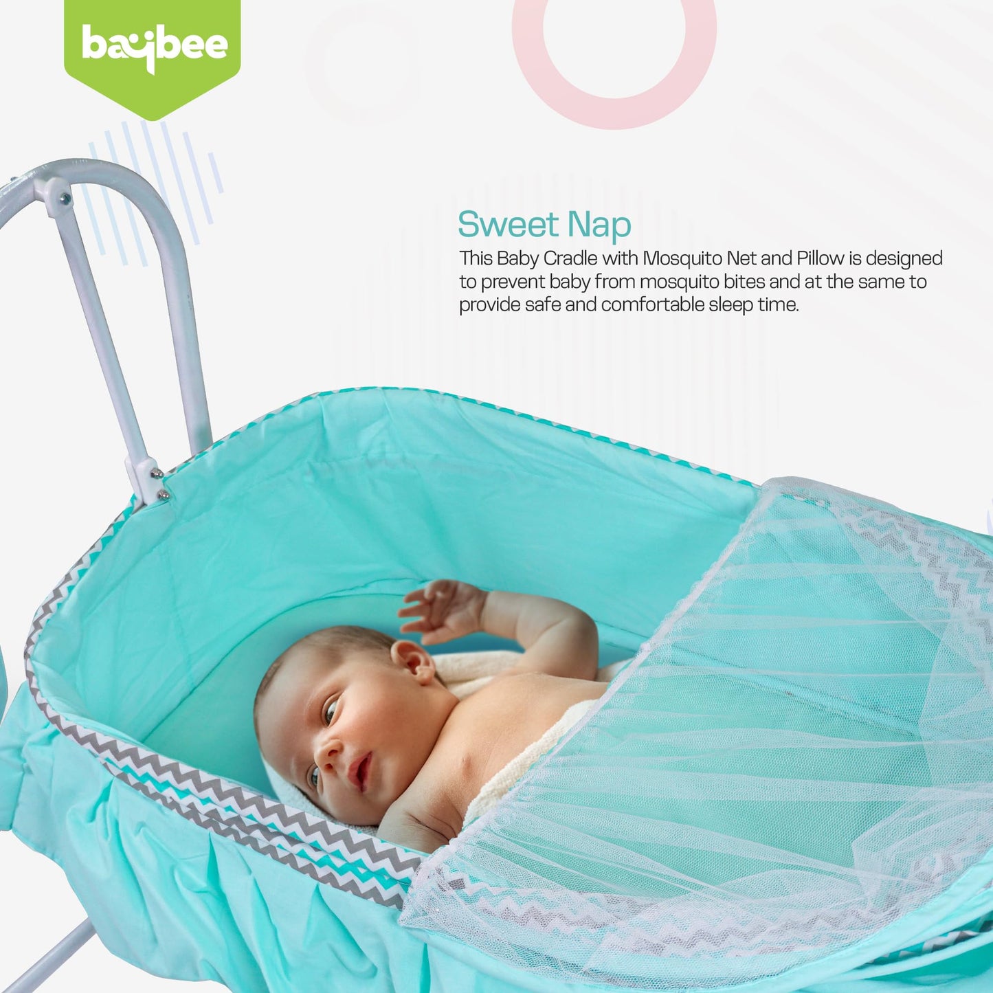 DreamSwing New Born Baby Swing Cradle with Mosquito Net