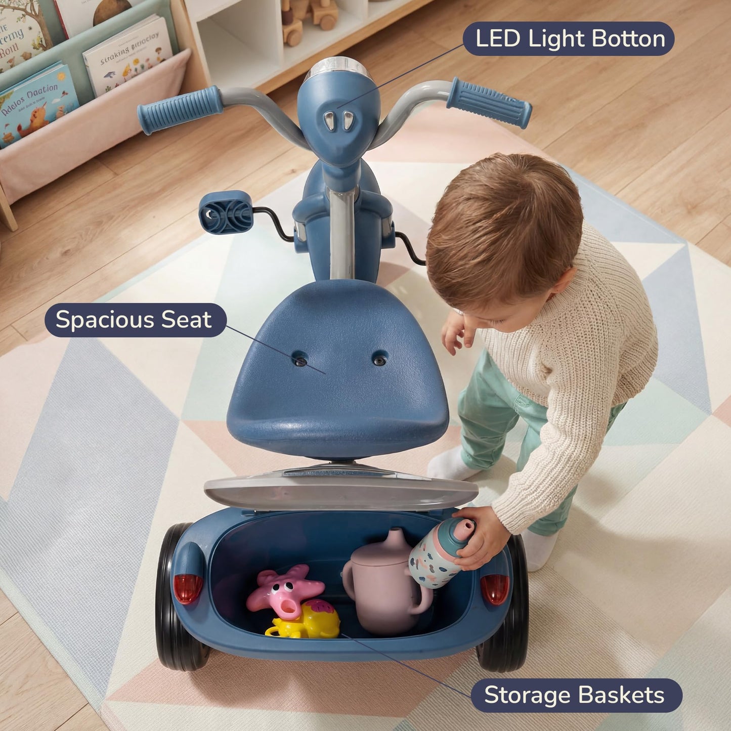 Baybee Flyer Baby Tricycle for Kids, Smart Plug & Play Kids Cycle BAYBEE