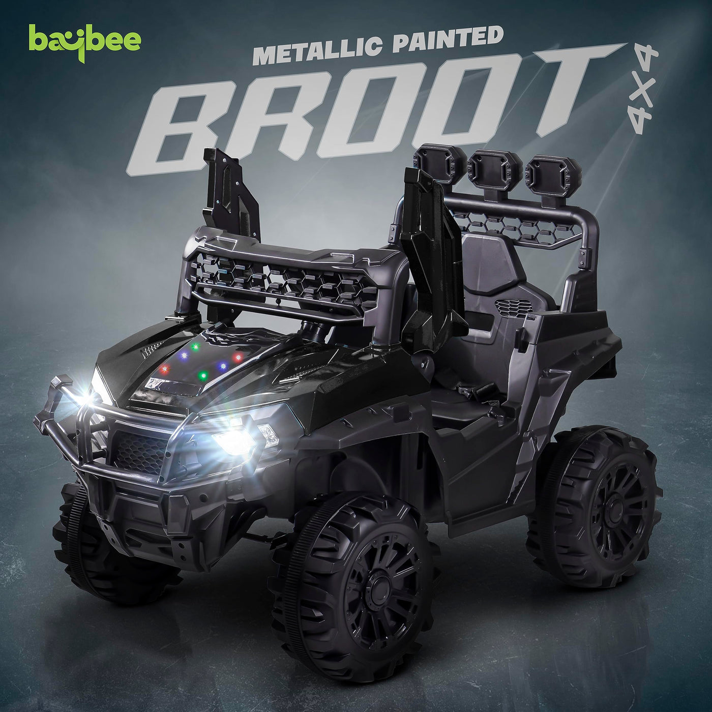 Baybee Broot Kids Electric Battery Operated Jeep for Kids - (Painted ...
