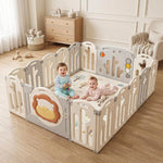 Baybee Lion Kids Playpen for Babies  (16 Panels) Foldable Baby Play Area Indoor Setup BAYBEE