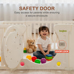 Baybee Cozybear Foldable Playard for Baby (12 Panels) Baybee India