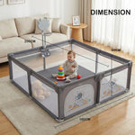Baybee Kids Playpen for Babies with Basket Ball Hoop ( 200x180CM) Baybee