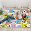 Baybee Wild Animal Theme Baby Double Sided Play Mat Foldable Crawling Mat Size W 180cm X H 150 cm - ( Assorted Themes) BAYBEE