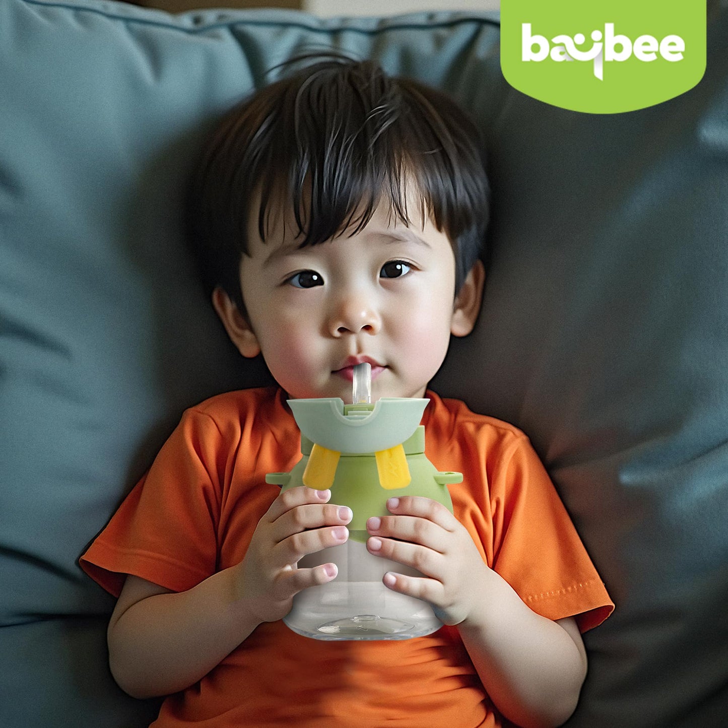 Baybee Bubbly Baby Sipper Water Bottle with Soft Silicone Straw and Adjustable Strap BAYBEE