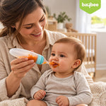 Baybee Silicone Food Squeeze Feeder Anti-Colic & BPA Free with Spoon for Infants Baybee India