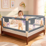 Baybee Bed Rail Guard for Baby Safety | Bed Side Protector for Baby with 28 Level Height Adjustable Baybee India