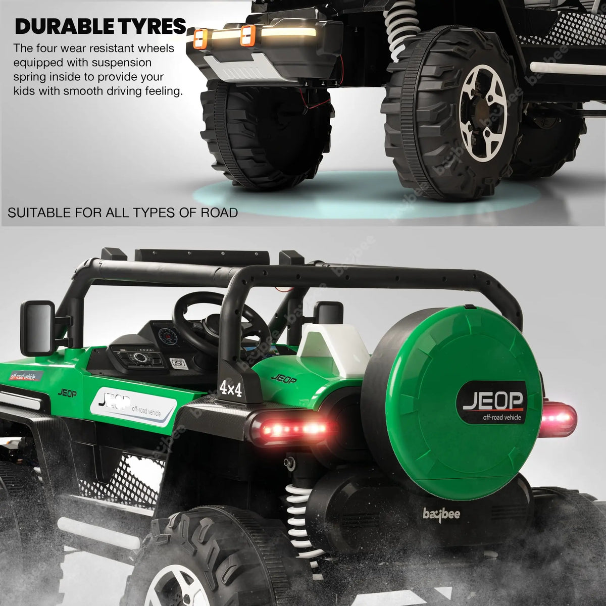 Electric Jeep Wrangler for Kids Durable Ride-On Jeeps for Little One ...