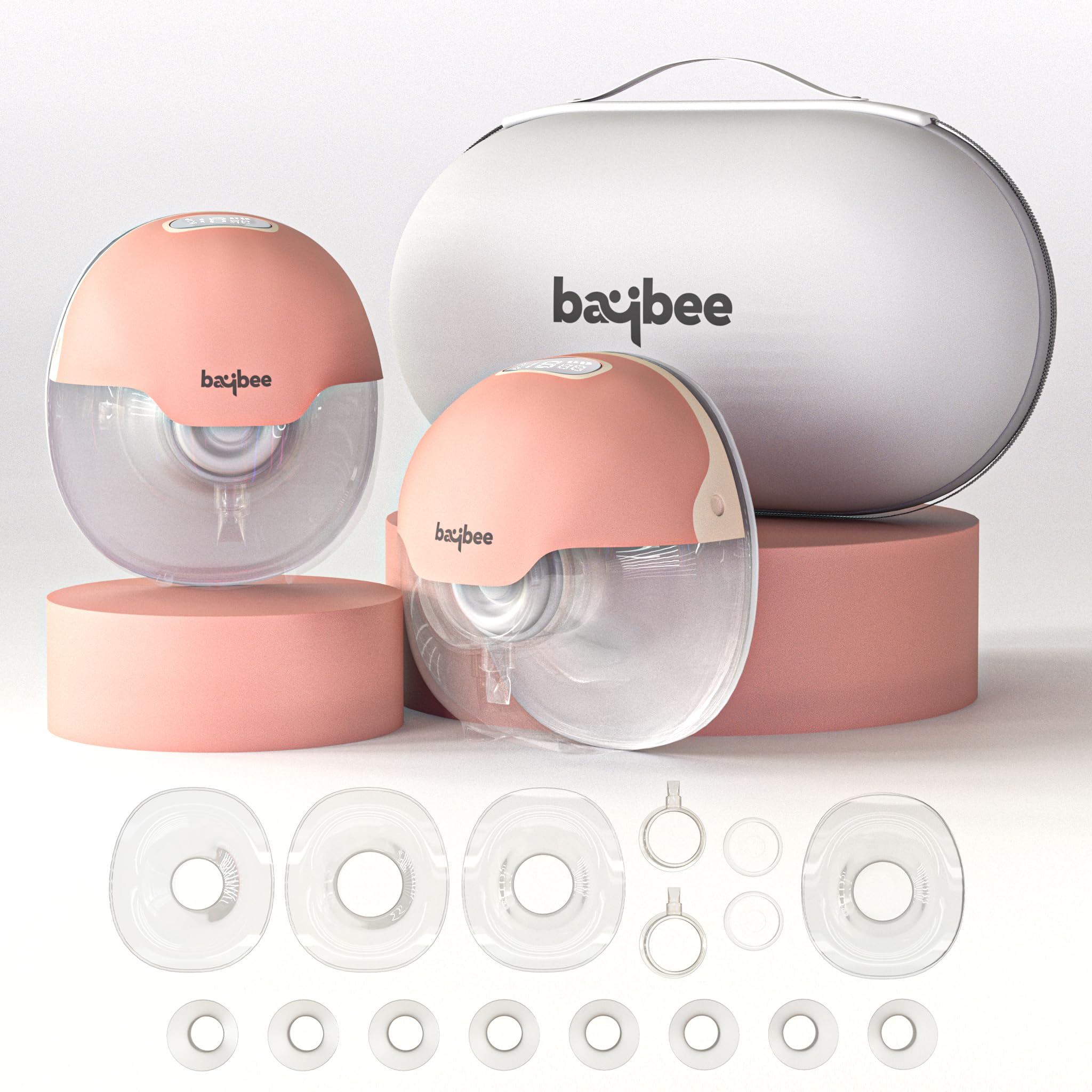 Baybee Double Wearable Electric Breast Pump | 3 Modes, 15 Suction Levels, Hands-Free, LED Display