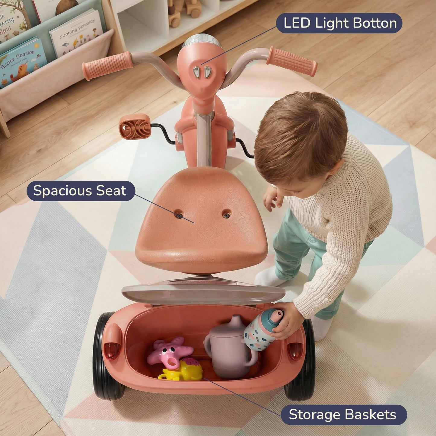 Baybee Flyer Baby Tricycle for Kids, Smart Plug & Play Kids Cycle BAYBEE