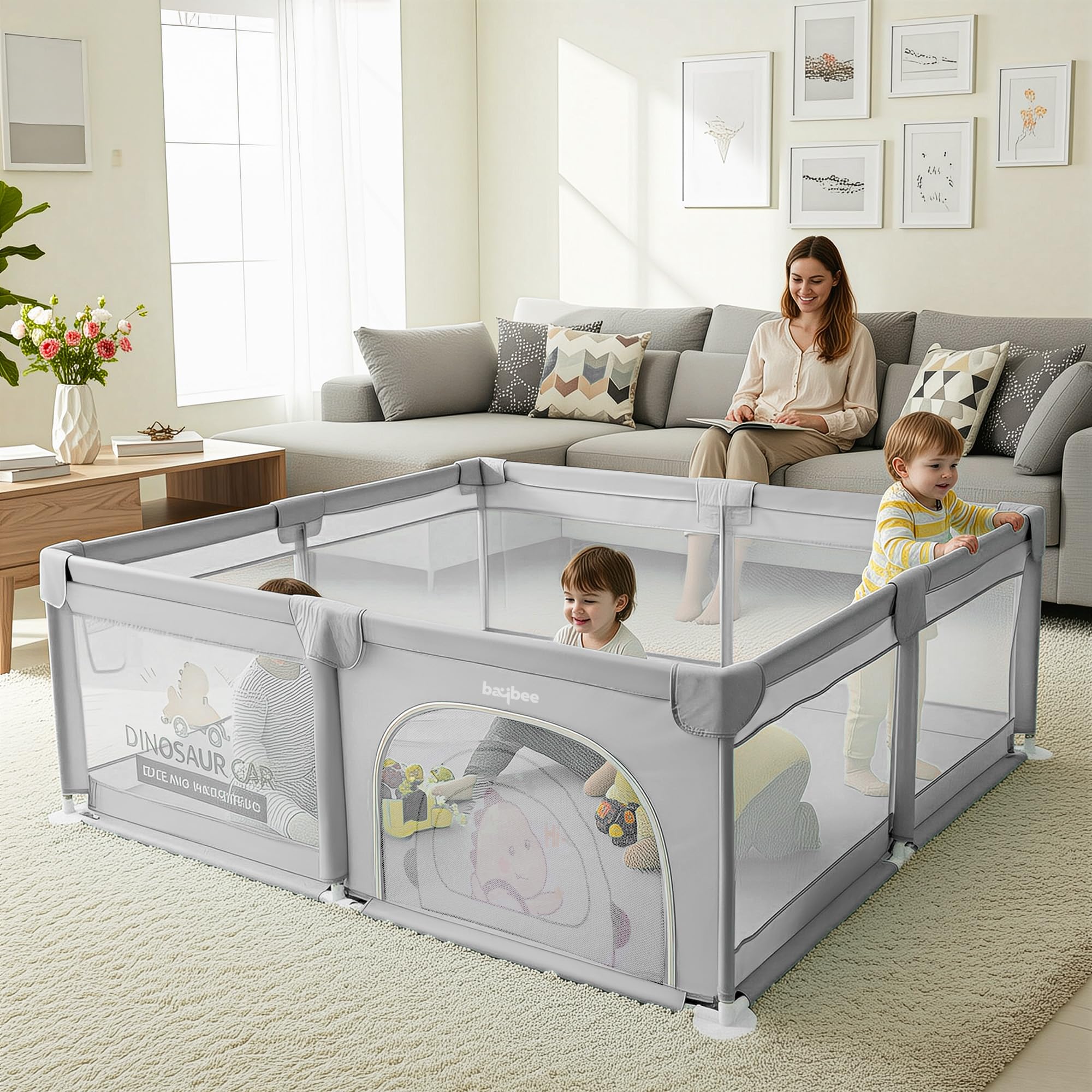 Baybee Nestoria Kids Playpen for Babies Baby Play Area Indoor Setup (180 x 150 CM)