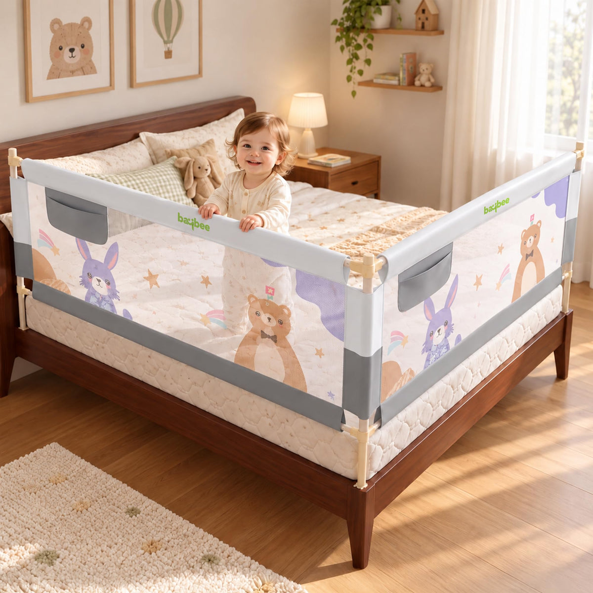 Baybee Bed Railing for Baby Safety Guard for Kids  Bed Side Protector for Baby Falling Guard