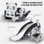Baybee 3 in 1 Panda Garden Slider for Kids, Plastic Baby Slide with Rocker & Baby Chair Combo BAYBEE