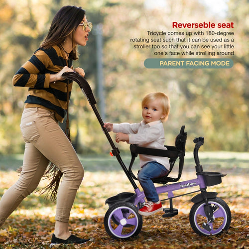 Baybee Albine 2 in 1 Baby Tricycle for Kids, Plug N Play Kids tricycle with Adjustable Parental Control BAYBEE