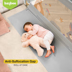 BAYBEE Baby Bed Rail Guard for Baby Toddlers Safety, Portable Kids Bed Rail Safeguard Fence with 28 Adjustable Height - 180 x 80 cm