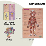 Baybee Wooden Human Body Parts Structure Jigsaw Puzzle Set for Kids Toys BAYBEE