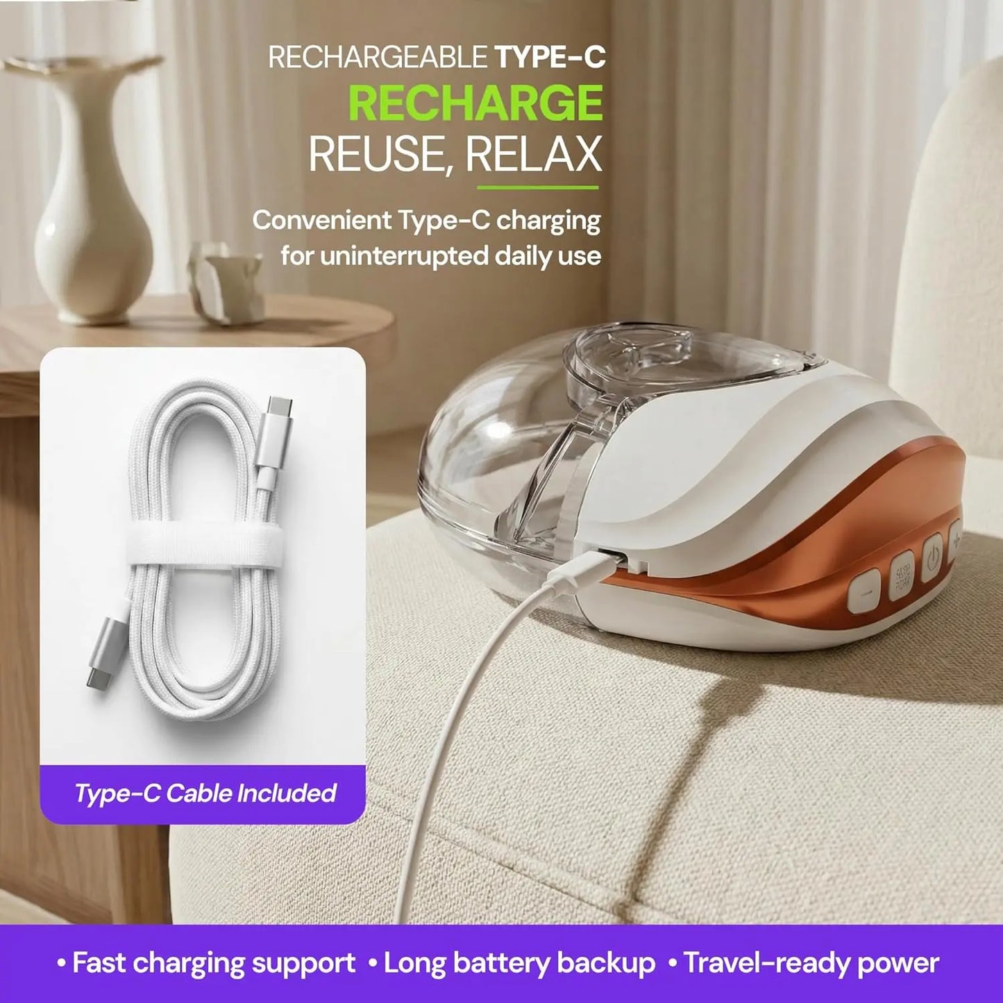 Baybee Ultimate Pro Wearable Breast Pump Electric Sizes (17 / 19 / 21 / 24 mm) Baybee