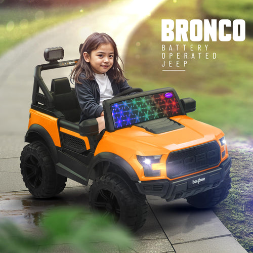 Baybee Bronco Battery Operated Jeep for Kids RGB Windshield Light & Music BAYBEE