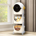 Baybee Astronaut Toy Storage Organizer for Kids 3-Level Detachable Rolling Cart with Center-Locking Wheels BAYBEE