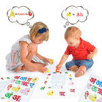 Baybee Wooden Hindi Vowels, and Colour Learning Educational Board for Kids, Hindi Vowels Wooden Puzzle with Knob