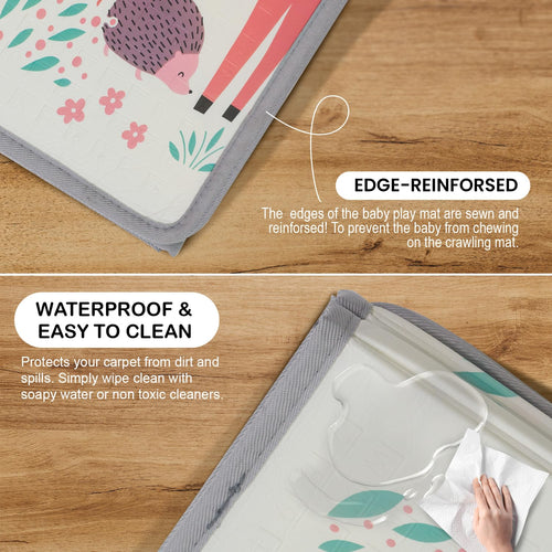 Sea Theme Baby Double Sided Play Mat Foldable Crawling Mat Size W-180cm X H-200 cm - Assorted Themes BAYBEE