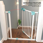 Baybee Auto Close Baby Safety Gate for Kids, Extra Tall Baby Fence Barrier Dog Gate with Easy Walk-Thru Child Gate | Baby Gate for House, Stairs, Door | Safety Gate for Baby (Green (75-85 +10cm)) Baybee India
