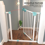 Baybee Auto Close Baby Safety Gate for Kids, Extra Tall Baby Fence Barrier Dog Gate with Easy Walk-Thru Child Gate | Baby Gate for House, Stairs, Door | Safety Gate for Baby (Green 75-85cm)