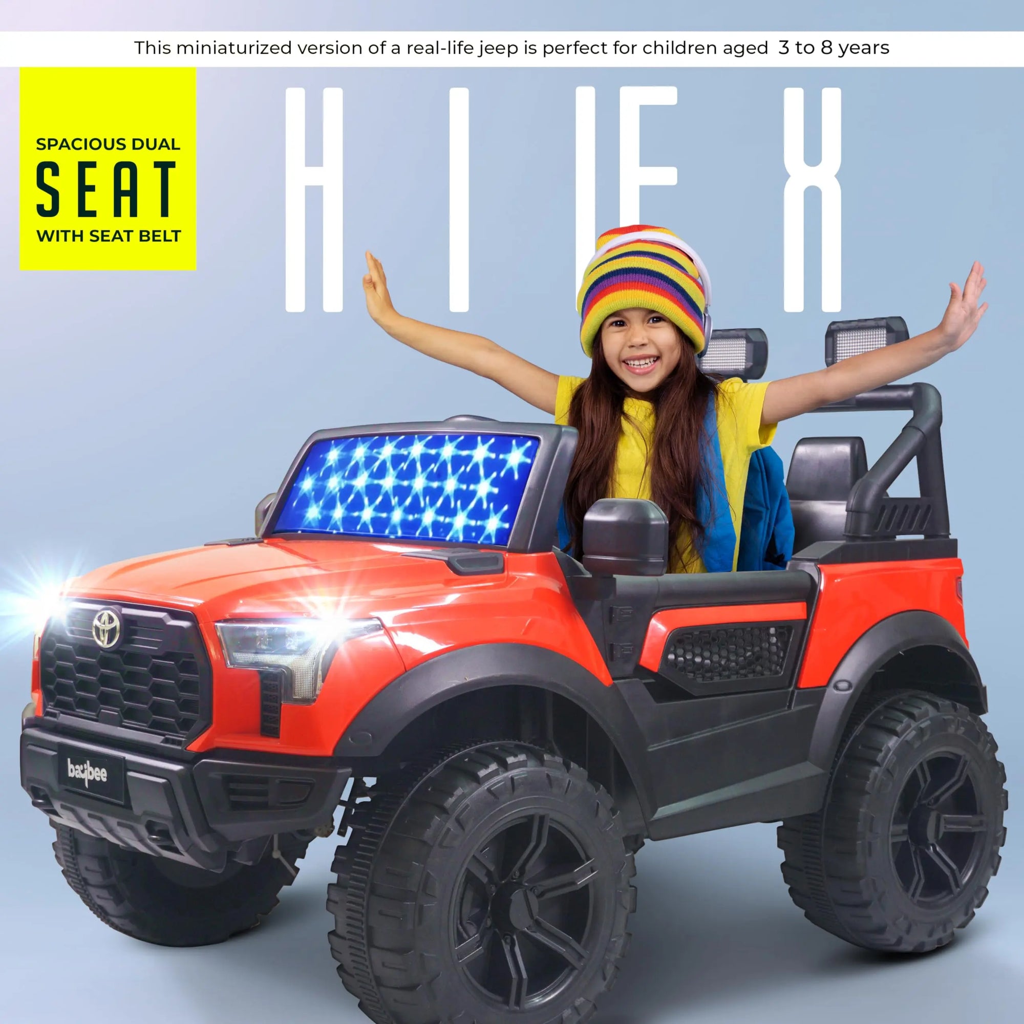 Baybee Hilex Series Rechargeable Battery Operated Jeep for Kids