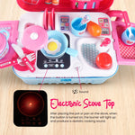 Baybee 3 in 1 Kitchen Set for Kids, Portable Pretend Play Little Chef Set Toys BAYBEE