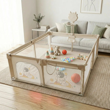 Baybee Kids Playpen for Babies with Basket Ball Hoop (180 x 150 CM) Baybee