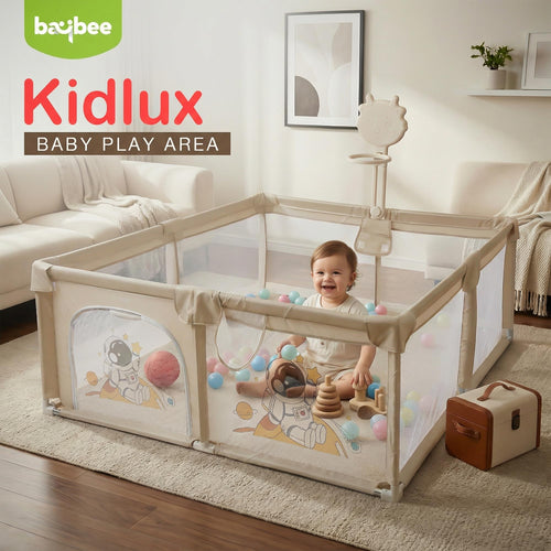 Baybee Kids Playpen for Babies with Basket Ball Hoop (180 x 150 CM)