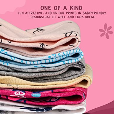 BAYBEE Pack of 6 Cotton Baby Pajamas Leggings Pant with Booties 9-12 Months BAYBEE