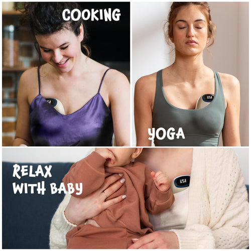 Baybee Wearable Electric Breast Pump | Hands-Free, 3 Modes & 9 Suction Levels | Portable with LED Display & Massage Mode BAYBEE