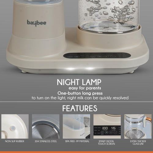 Baby Bottle Warmer & Sterilizer  with LCD Temperature Display, Smart & BPA Free Nipple BAYBEE