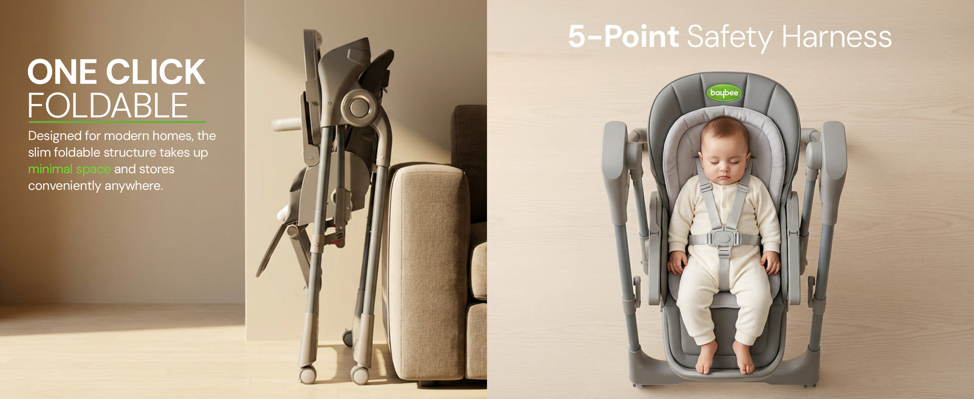 Baybee 3-in-1 Convertible High Chair for Baby — slide 2