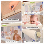 Baybee Baby Bed Rail Guard Foldable Safety Side Protector for Kids (Pack of 2, 200x80cm) BAYBEE